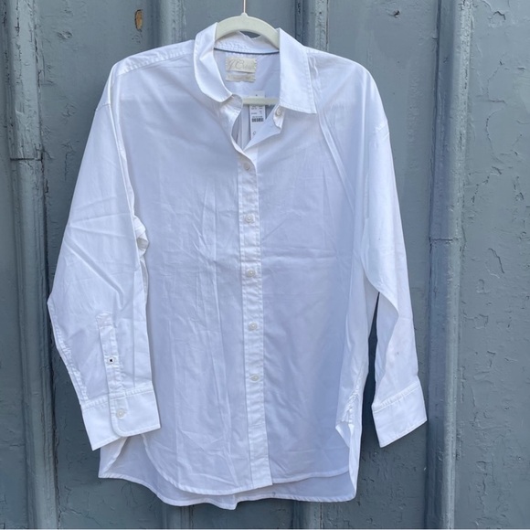 J. Crew Relaxed-fit crisp cotton poplin shirt, size 12 - Picture 3 of 3